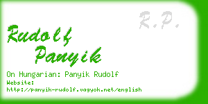 rudolf panyik business card